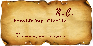 Mozolányi Cicelle névjegykártya